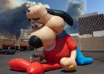 Giant 0.5mm PVC Material Inflatable Cartoon Characters For Advertising