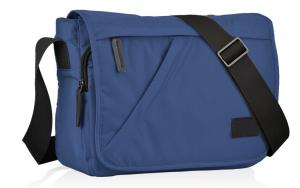 Wholesale Customized Blue Nylon Travel Messenger Bag With Lots Of Pockets 32*23.5*9 Cm from china suppliers