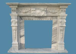 Wholesale China marble Classic Grey Marble Fireplace Surround Heat Resistance For Decoration from china suppliers