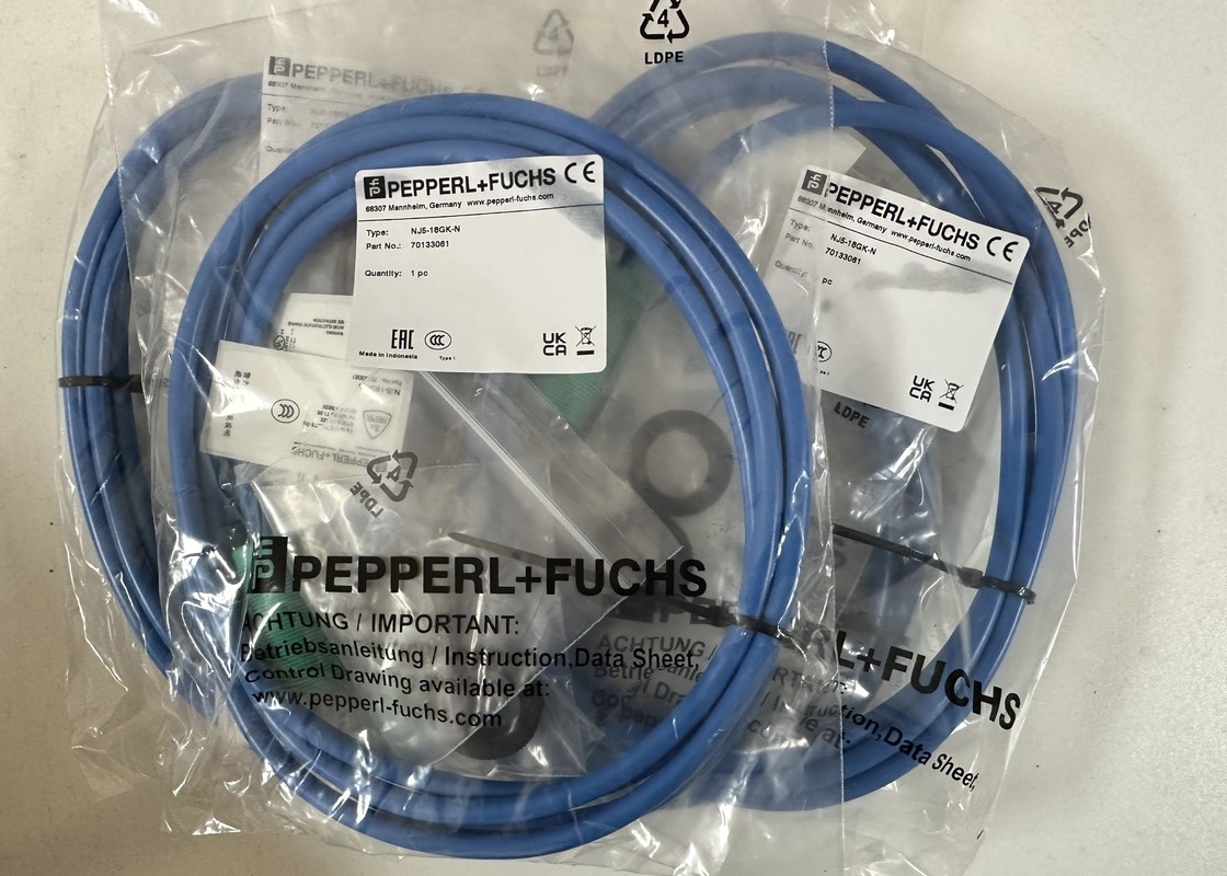 PVC 5mm Flush Pepperl Fuchs Safety Barrier Inductive Sensor NJ5-18GK-N