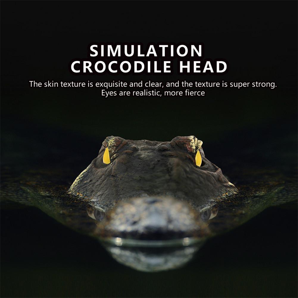 2.4ghz Remote Control RC Boat Simulation RC Crocodile Head Army Color