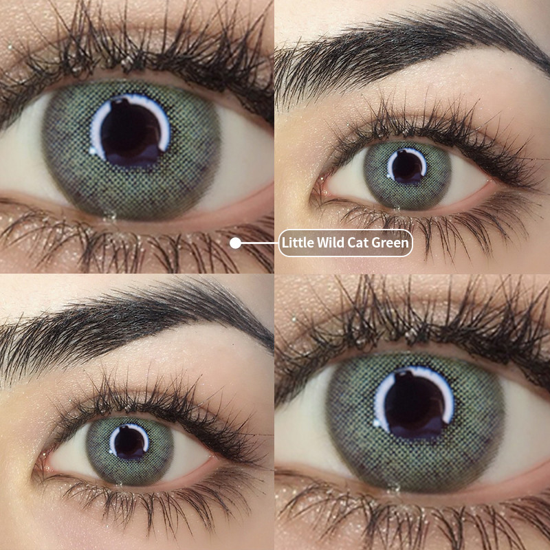 Big Eye Green Contact Lens Colored Contacts No Prescription 14.2mm