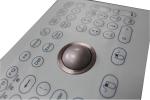 107 Keys White Industrial Membrane Keyboard Optical 800 DPI Trackball