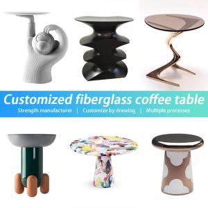 Wholesale White Wholesale Fiberglass Coffee Table Customized For Hotel Clubhouse from china suppliers