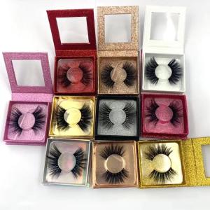 Wholesale 350g Logo Printed Paper Lash Boxes Custom Marble Glitter Eyelash Packaging from china suppliers