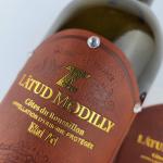 Textured Feel PU Leather Logo Tags Customized Wine Label Sticker Leather