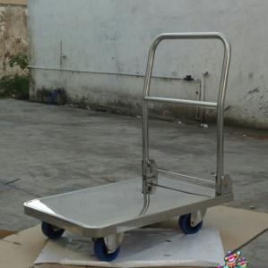 Wholesale 480x720 stainless steel 304# trolley Durable Handling Plate Dolly with four casters High quality factory supply from china suppliers