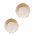Disposable Biodegradable Sugarcane Rippled Plates For Party Paper Dessert Plates
