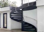 Strong Residential Spiral Staircase Wood Treads , Compact Spiral Staircase For