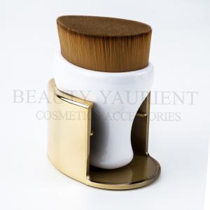 Wholesale Patented Iron Foundation Brush , Straight Flat Short PBT Synthetic Foundation Brush from china suppliers