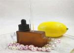 Amber Frosted Rectangle Glass Dropper Bottles 30ml For Essential Oil E Liquid