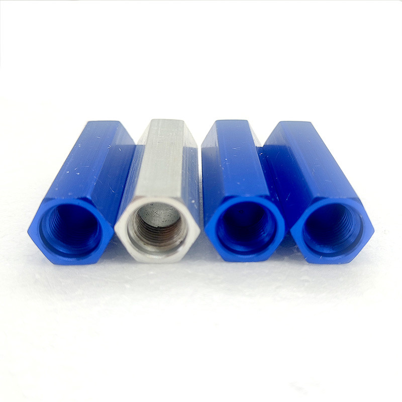 Turning CNC Aluminum Parts Blue / Silver Aluminum Fabrication Parts