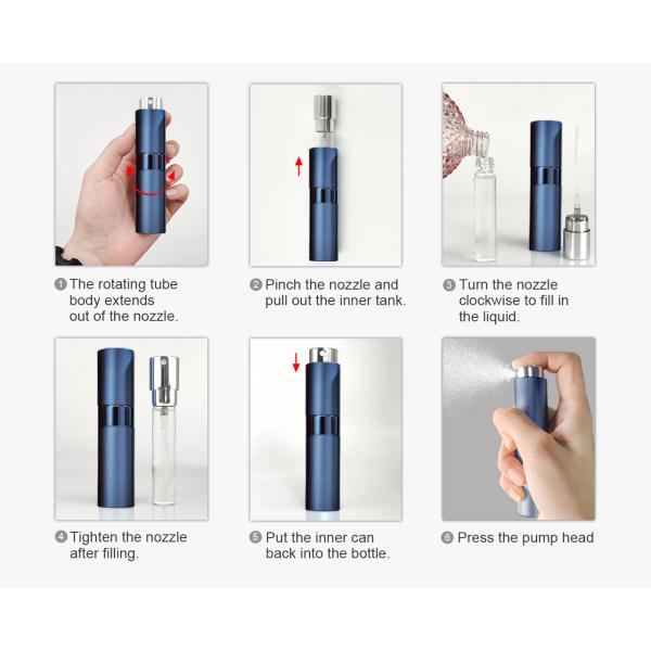 Wholesale Premium Quality 5ml 8ml 10ml 30ml Small Empty Refillable Glass Travel Pocket Perfume Bottle With Sprayer