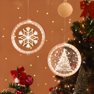 Wholesale IP44 16cm 24cm Hanging Window Christmas Lights Wooden Crafts Supplies from china suppliers