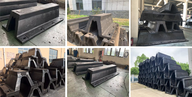 V300*1000L Black Natural Rubber V Type Fender For Port Jetty