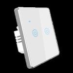 Metal Bezel Tuya Smart Switch 600W 2 Gang Touch Dimmer App Voice Control