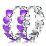 Threaded CZ 0.85 Gram 0.15mm Sterling Silver Heart Earrings Heart Studs