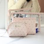 Lady Private Label Waterproof Portable Pink Cosmetic Bag Sets