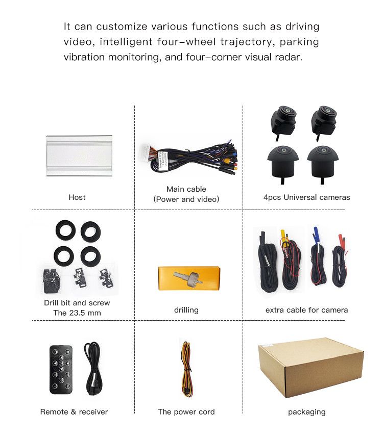 ODM Car Waterproof Wireless Backup Camera Night Vision GC2053 Sensor