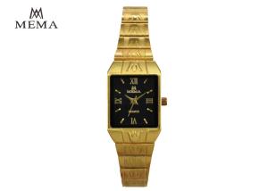 Wholesale Stylish Deluxe Gold Alloy Ladies Quartz Watch Square Dial Ladies Watch from china suppliers
