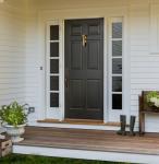Solid Wood Doors customized plastic composite pvc MDF white black door