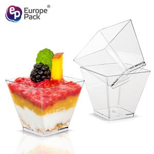 Wholesale Food grade environmental protection material disposable square 58ml ps cup from china suppliers