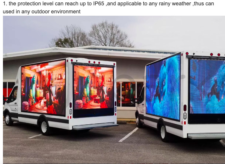 Multi Functional Van Outdoor Mobile Billboard LED Vehicle For Advertising