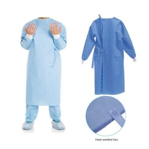 Wholesale Medical Breathable PPE Disposable Gown Long Sleeve SMS/SMMS Material from china suppliers