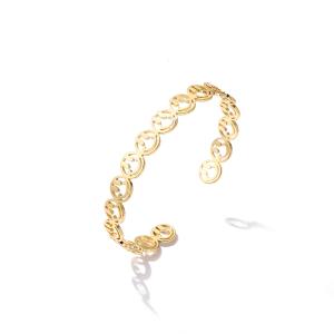 Wholesale OEM 18k Gold Diamond Bangle Contemporary Gold Plated Adjustable Bracelet from china suppliers