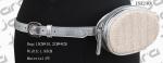 Silver Waist Bag With Straw Braided Metallic PU Ladies Belts With Nickle Buckle