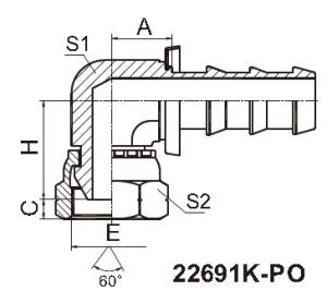 Wholesale BSPP Compact Socketless Hose Fittings Female 60 Cone Seat Equal Shape from china suppliers
