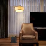 40W Black Iron LED Vertical Lamps Exhibition Hall Bedroom Floor Lamp