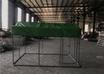 Painted Welded Wire Dog Fence / Outdoor Large Portable Dog Cage For Animals