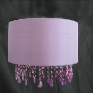 Wholesale Acrylic Drum Easy Fit Pendant Shade Pendant Purple Beaded Lampshade from china suppliers