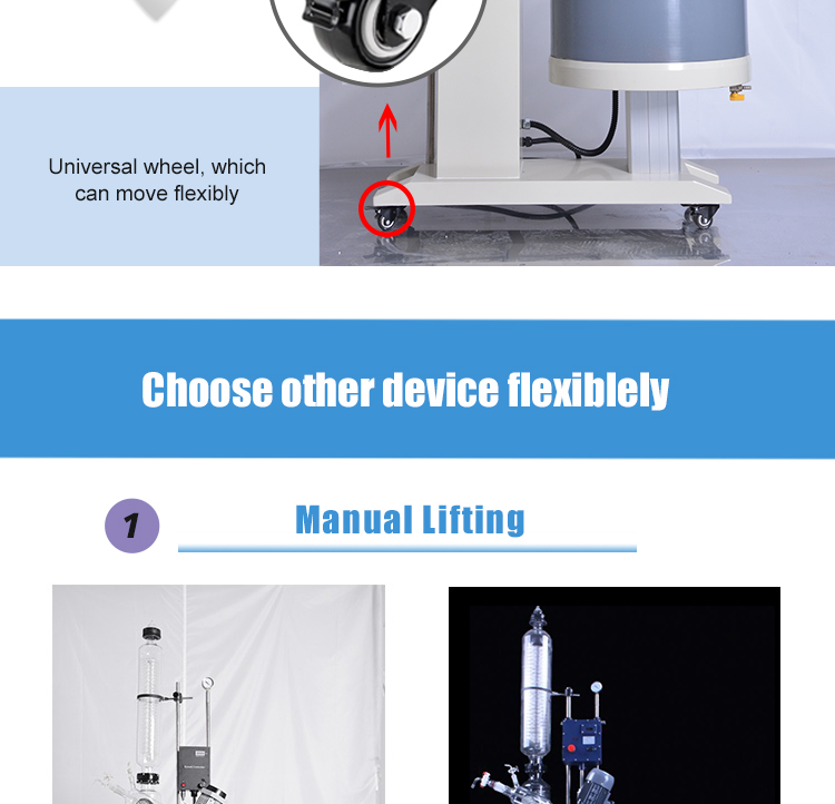 4.8KW Lab Rotary Evaporator With Cooling Condenser