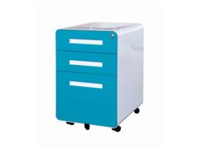 Wholesale Round Edge Ergonomic 3 Drawer Mobile Pedestal Storage Cabinet from china suppliers