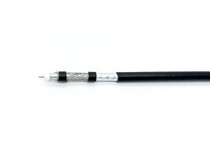 Wholesale RG6U 75 Ohm Video Cable , 75 Ohm TV Cable Tril Shield Black PVC CPR Approved from china suppliers