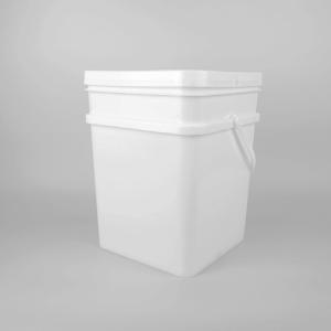 Wholesale 18L PP PE Square Plastic Bucket White With Good Sealing Lid from china suppliers