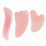 Crystal Rose Quartz Guasha Beauty Massage Face Slimming Jade Gua Sha Stone