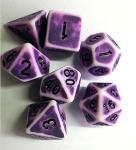 Antique, old white background color resin dice desktop game set dnd dice