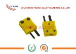 Yellow / Green Type K Thermocouple Wire Connectors Plug Mini Male Female