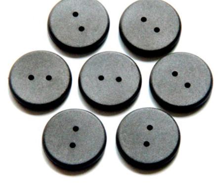 PPS double holes mini round button washable UHF RFID laundry tags for clothing