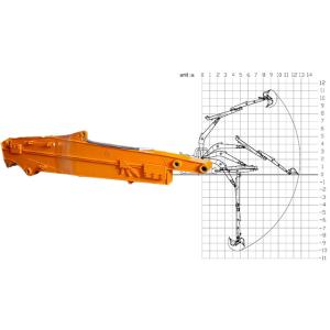 Wholesale Telescopic Boom for Excavator with Standard Bucket Hitachi Komatsu Yellow Red from china suppliers