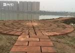Red Sandstone Stone Tile For Paving Sound Insulation Anti Damage