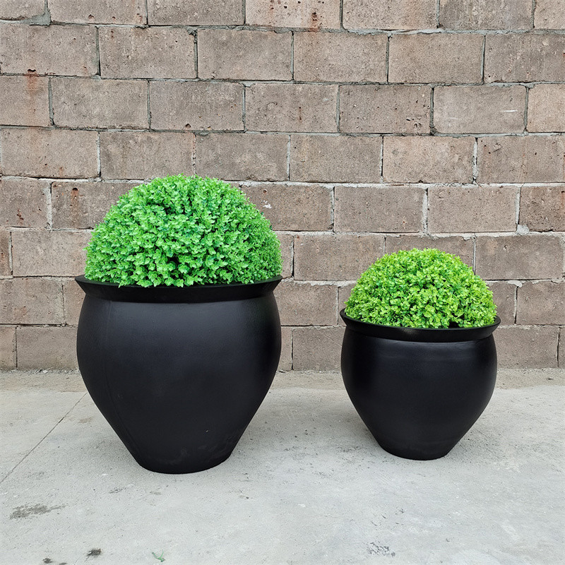 Fiber Clay Flower Pot Small Size Bowl Planter Box For Indoor Outdoor Home Garden