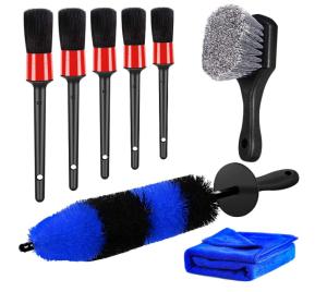 Wholesale Nylon 8Pcs Car Detailing Brushes Kit For Washing Wheels Interior Exterior from china suppliers