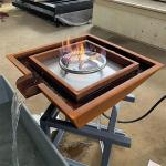 Outdoor Decorative Corten Steel Gas Fire Pit Water Bowl For Swimming Pool
