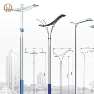 Wholesale 8M Octagonal Shape Street Light Pole Q345B Double Arm Steel Pole from china suppliers