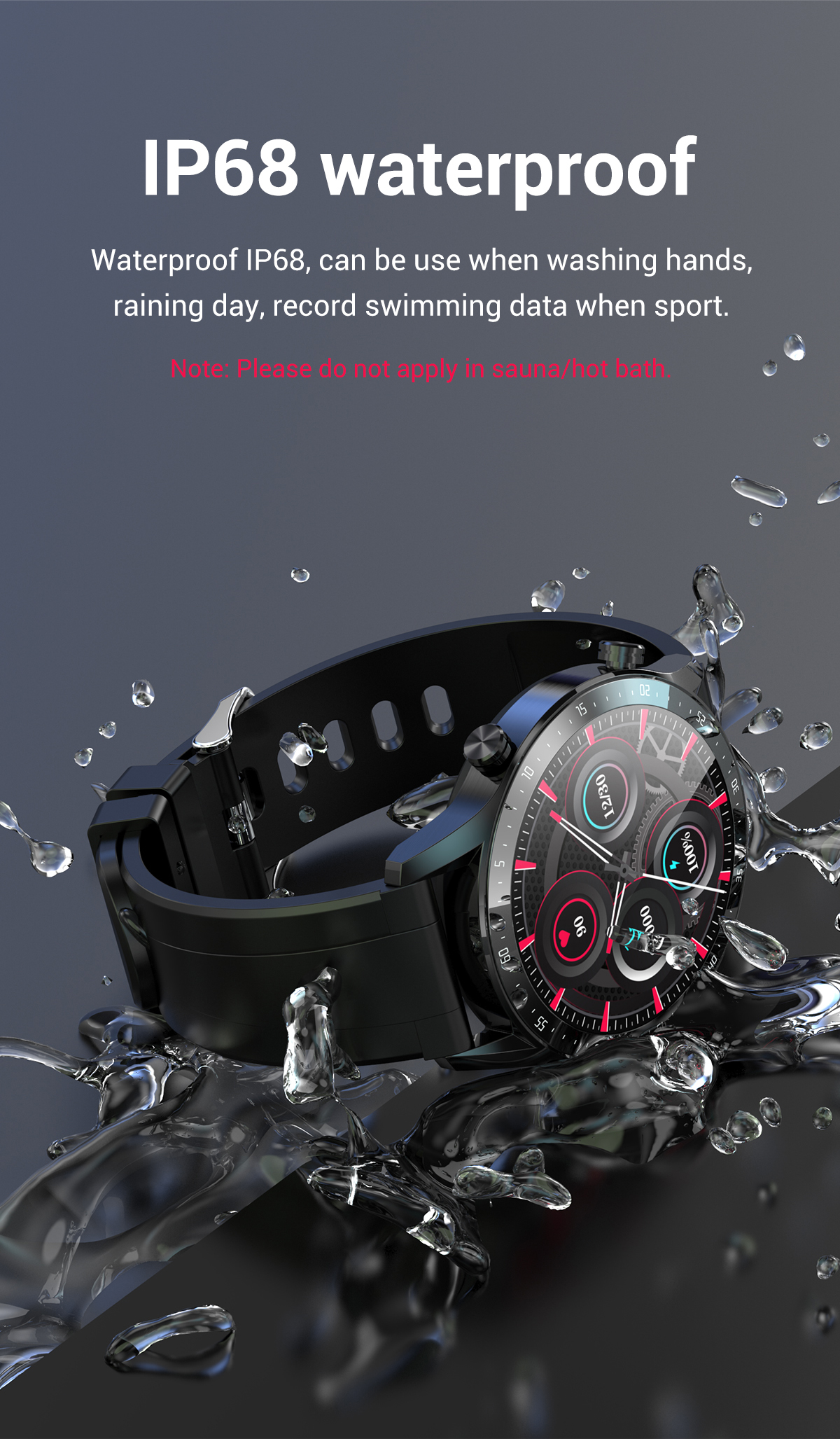 Multi Language Smart Watches Unisex Round Display 320x240 For Women