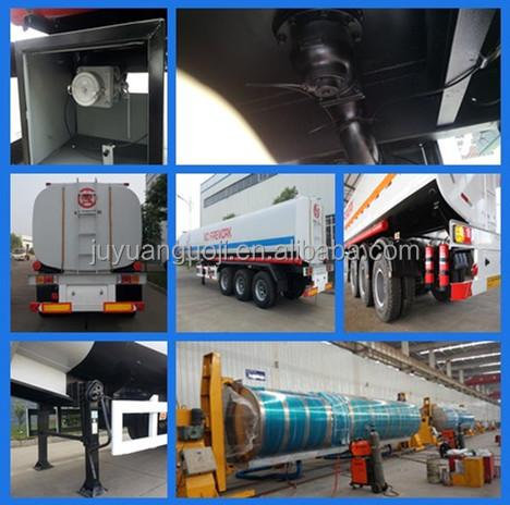 24V 7 ways electric system fuel tanker trailer for 20-60 cubic meter heating system